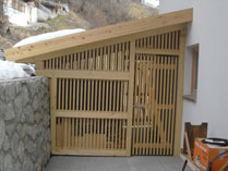 Holzschuppen in St. Walburg